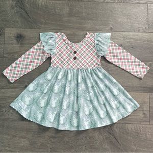 Makena Lane Oh Deer Toddler Christmas Dress